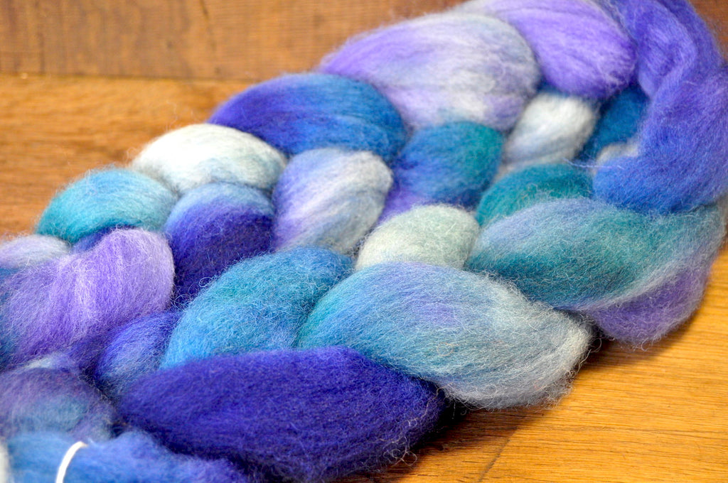 BFL Wool Top for Hand Spinning - 'Maritime'