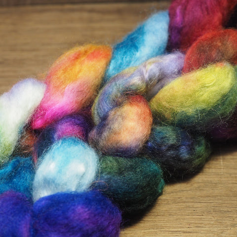 BFL Wool / Sparkly Nylon Top - 'Spring Bouquet'