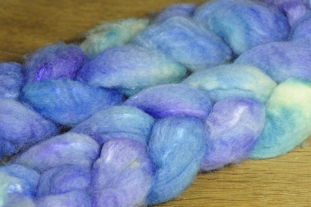 BFL Wool / Sparkly Nylon Top - 'Forget Me Not'