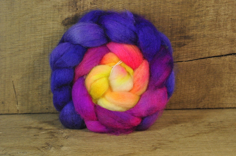 BFL Wool Top for Hand Spinning - 'Sunrise'