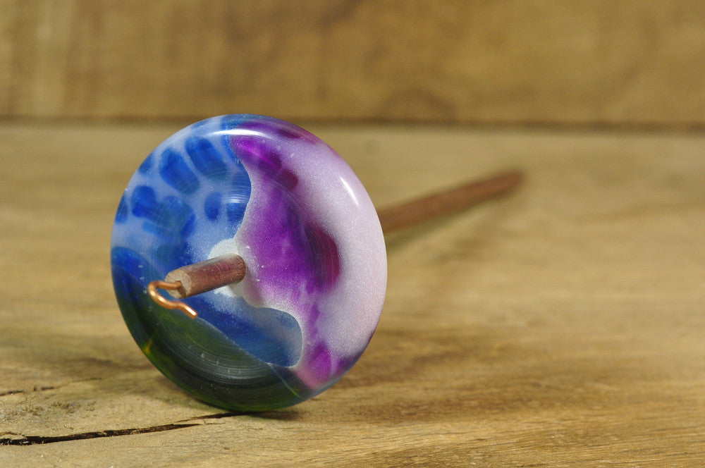 Resin Spindle  Blue/Green