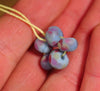 Handmade Lampwork Glass Spacer Beads - Blue/Pink Speckles