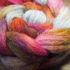 Hand Dyed Cheviot Wool Top for Spinning or Felting - 'Bonfire Embers'