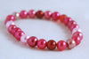Stretch Bracelet, Wrist Distaff - Pink Glass Pearls