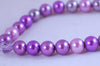 Stretch Bracelet, Wrist Distaff - Purple Glass Pearls