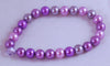 Stretch Bracelet, Wrist Distaff - Purple Glass Pearls