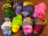 Hand Dyed Wool Tops - 200g Mini Bundle Set, Mixed Colours for Needle Felting or Hand Spinning