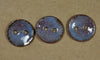 Handmade Enamelled Copper Buttons - Blue Rose