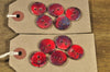 Handmade Enamelled Copper Buttons - Faded Poppy