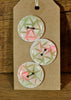 Handmade Buttons, 27mm - Green/Pink