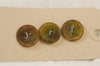 Enamelled Copper Buttons - Moss
