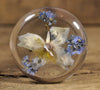 Resin Drop Spindle - Clematis and Forget-me-not