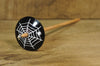 Lightweight Resin Drop Spindle - White Cobweb on Black