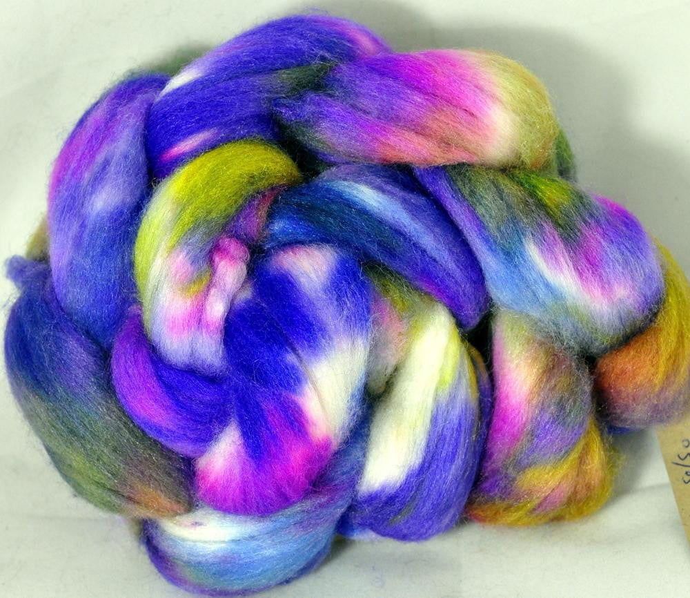 Polwarth/Silk Top for Hand Spinning - Wild Orchid