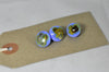 Handmade Glass Buttons - Blue/Brown Speckled