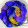 Hand Dyed Wool Top: Romney - Spring Iris