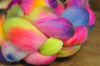 Hand Dyed Corriedale Wool Top for Spinning of Felting - 'Colour Bomb'