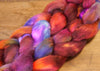 Hand Dyed Corriedale Wool Top for Spinning or Felting - 'Victoria Plum'