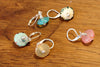 Crochet or Knitters' Row Marker Set - Handmade Glass Beads: Fritty Donut Designs