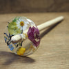 Botanical Top Whorl Resin Drop Spindle - Late Summer Flowers, 36g