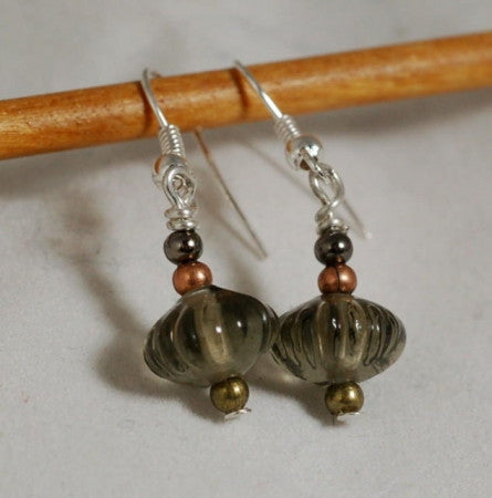 Handmade Earrings - Smoky Beads