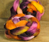 Hand Dyed English Wool Blend Top for Spinning or Felting, - 'Aubergine'