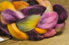 Hand Dyed English Wool Blend Top for Spinning or Felting, - 'Aubergine'