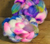 200g Hand Dyed English Wool Blend Top for Spinning or Felting, - 'Petits Fleurs', Two Coordinating Braids