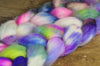 200g Hand Dyed English Wool Blend Top for Spinning or Felting, - 'Petits Fleurs', Two Coordinating Braids