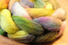 100g Hand Dyed Merino Wool Top for Handspinning or Felting - 'Forest Shades'