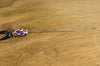 SALE! Spinner's Fetch Hook (Orifice hook), Lampwork Glass: Ivory / Purple Dots