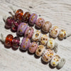 Handmade Lampwork Glass Beads - Pink Gradient