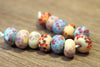 Handmade Lampwork Glass Beads - Pastel Fritty Mix