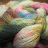 Hand Dyed Cheviot Wool Top for Spinning or Felting - 'Green and Pink'