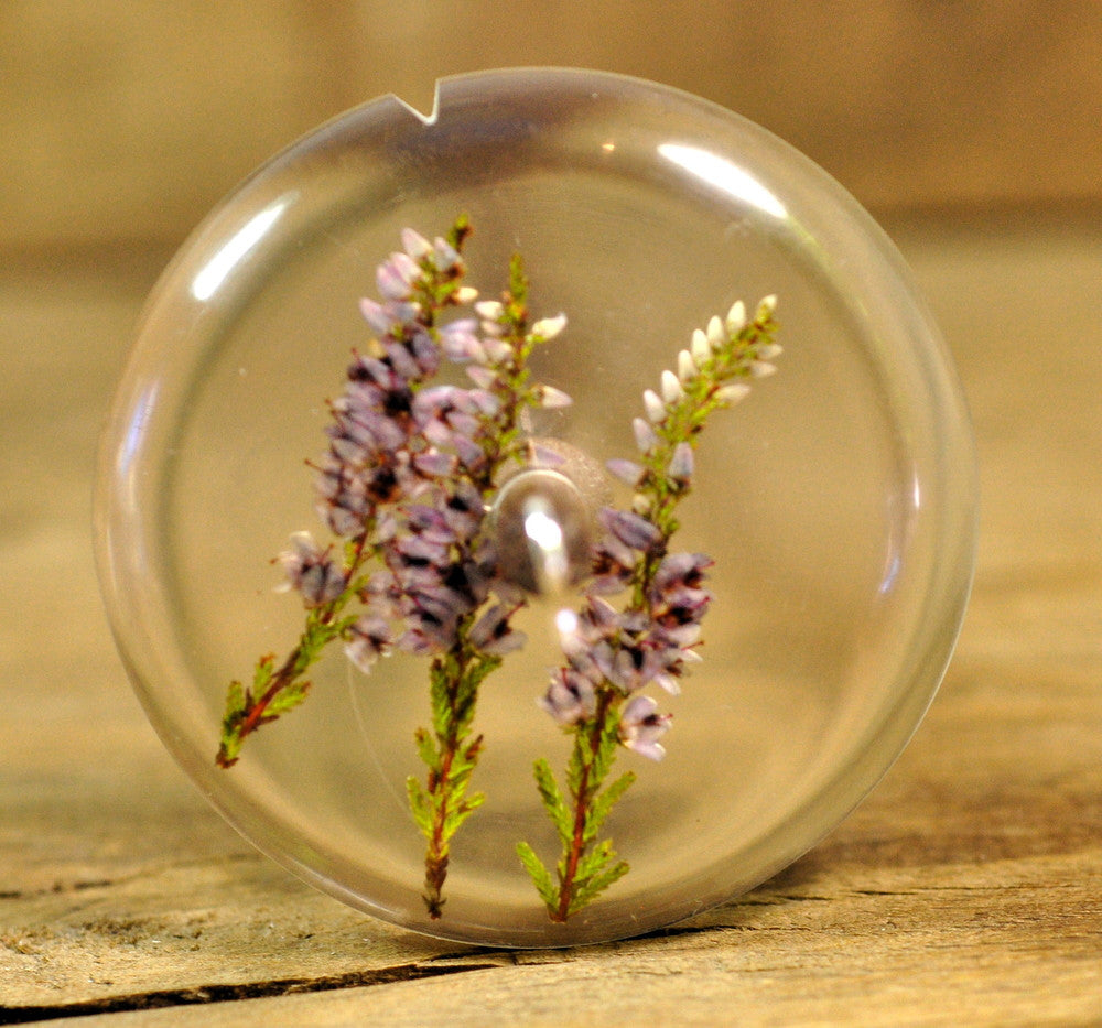 Resin Drop Spindle - Ling Heather