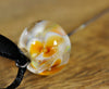 Spinner's Fetch Hook (Orifice hook) Amber / Ivory Flowers with Sparkles