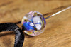 Spinner's Fetch Hook (Orifice hook) Blue Swirls with Pink and White Flowers