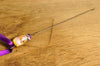 Spinner's Fetch Hook (Orifice hook) with Lampwork Glass Handle, 'Pearly Pink Swirls'