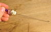 Spinner's Fetch Hook (Orifice hook) with Lampwork Glass Handle, 'Pearly Pink Wave'