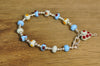 SALE! Lampwork Bracelet with Blue and Grey Glass Beads