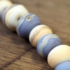 Handmade Lampwork Glass Beads - Lavender and Ivory