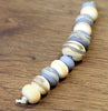 Handmade Lampwork Glass Beads - Lavender and Ivory