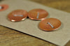 Handmade Copper Buttons - Leaf Pattern 19mm