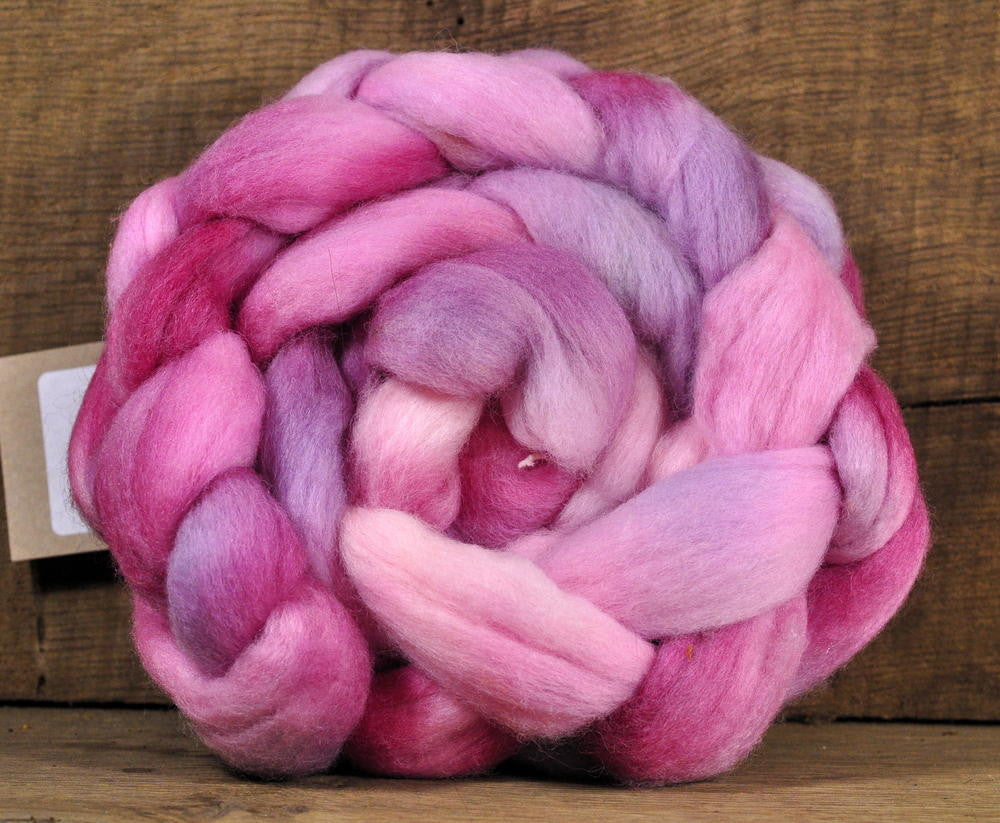 Merino Wool Top - 'Pink Roses'