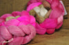 100g Hand Dyed Merino Wool Top for Handspinning or Felting - 'Raspberry Latte'