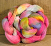 Hand Dyed Corriedale Wool Top - 'Rose Bouquet'