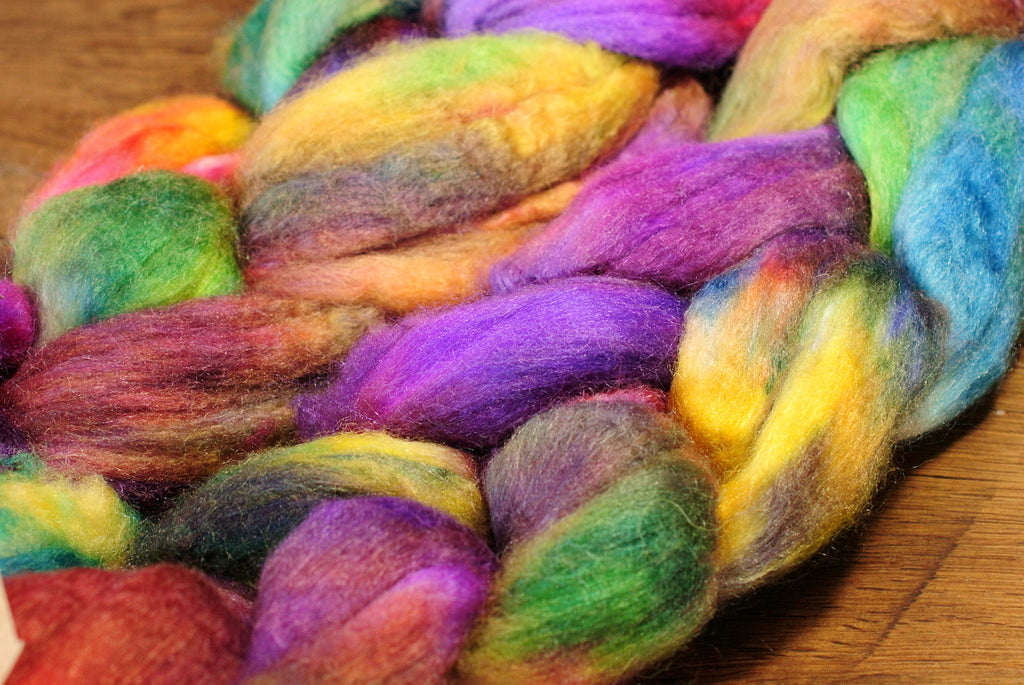 Merino/Silk Top (50/50) for Hand Spinning - 'Eclectic'