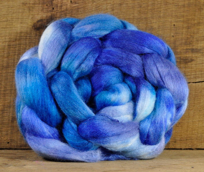 Merino/Silk Top (50/50) for Hand Spinning - 'Teal Water'