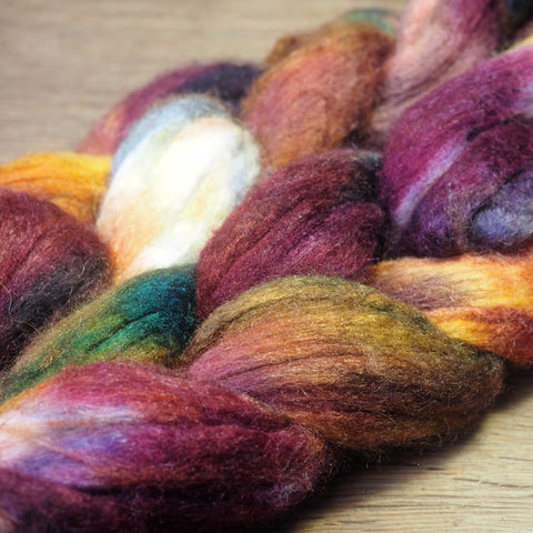 Merino/Silk Top (50/50) for Hand Spinning - 'Russet’