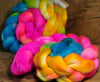 Merino/Silk Top (50/50) for Hand Spinning - 'Tropical Rainbow'